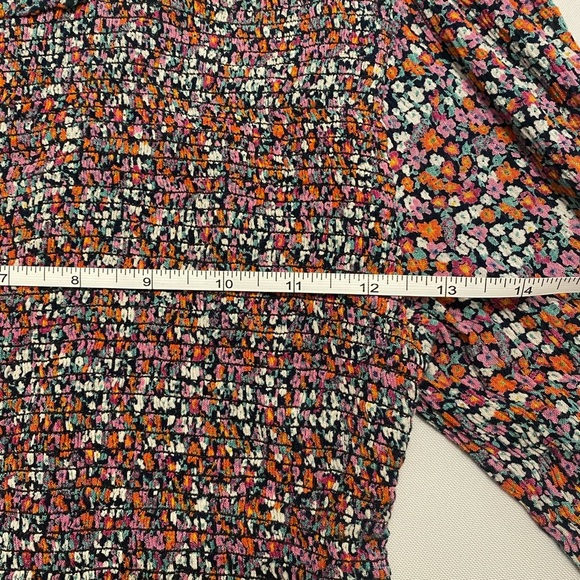 Patrons of Peace Floral Smock Peplum Long Sleeve Crop Top size M - Picture 3 of 12